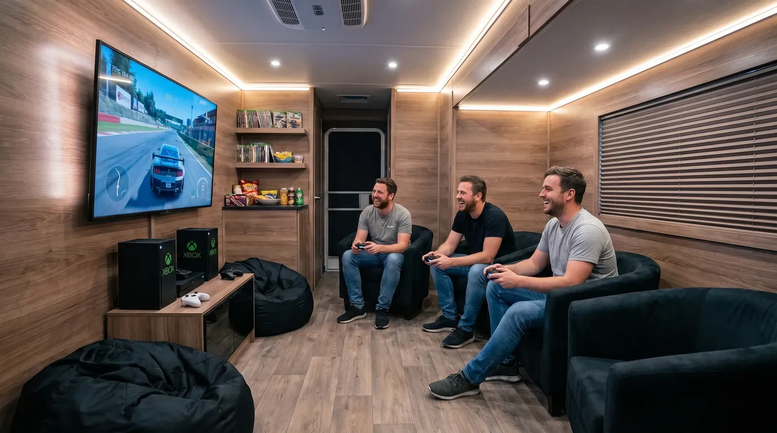 Gaming lounge on site